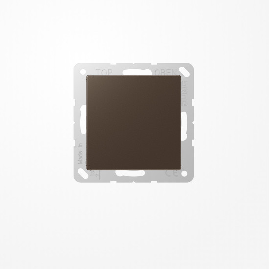 Jung A594-0MO Blind-Abdeckung (gerastet), Thermoplast lackiert, Serie A, mokka