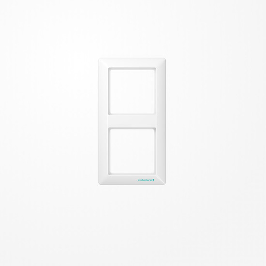 Jung ABAS582WW Rahmen 2fach, senkrechte und waagerechte Montage, Duroplast antibakteriell, AS 500 antibakteriell, alpinweiß