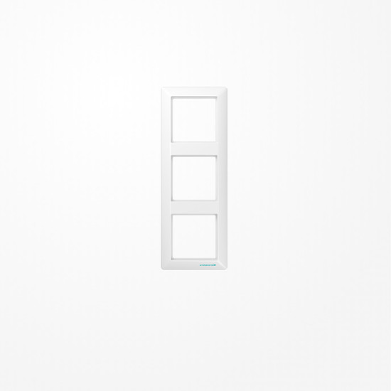 Jung ABAS583WW Rahmen 3fach, senkrechte und waagerechte Montage, Duroplast antibakteriell, AS 500 antibakteriell, alpinweiß