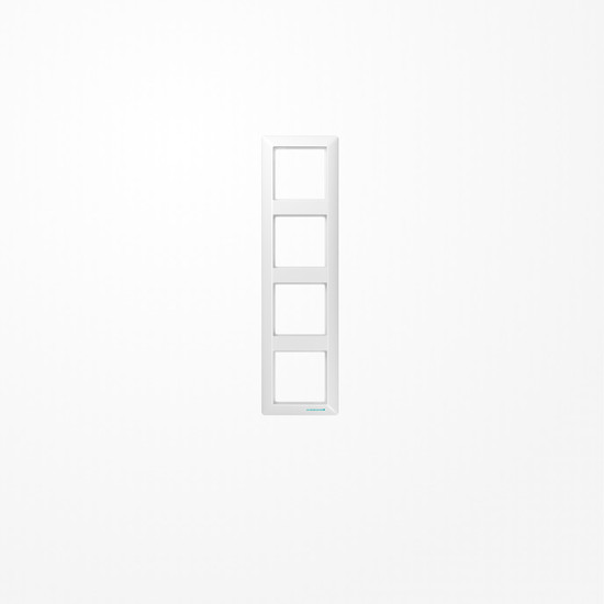 Jung ABAS584WW Rahmen 4fach, senkrechte und waagerechte Montage, Duroplast antibakteriell, AS 500 antibakteriell, alpinweiß