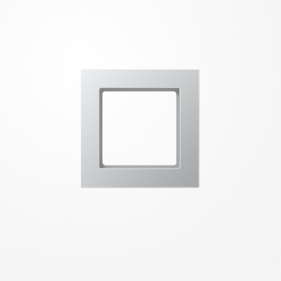 Jung AC581AL Rahmen 1fach, senkrechte und waagerechte Montage, Duroplast lackiert, A CREATION, aluminium