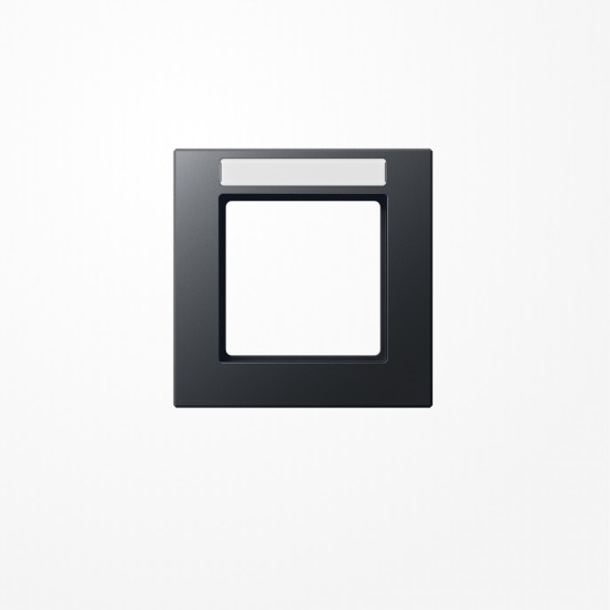 Jung AC581BFNAANM Rahmen 1fach, mit Schriftfeld, senkrechte und waagerechte Montage, Thermoplast lackiert, A CREATION, anthrazit matt