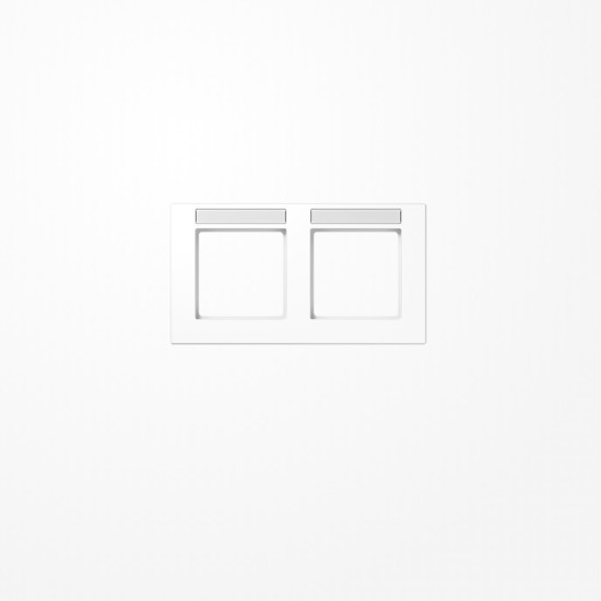 Jung AC5820BFNAWW Rahmen 2fach, mit Schriftfeld, waagerechte Montage, Thermoplast, A CREATION, alpinweiß