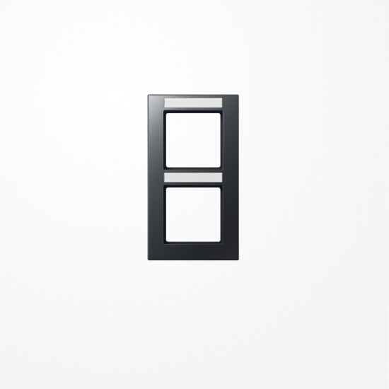Jung AC582BFNAANM Rahmen 2fach, mit Schriftfeld, senkrechte Montage, Thermoplast lackiert, A CREATION, anthrazit matt