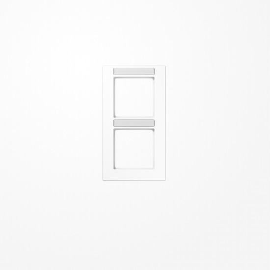 Jung AC582BFNAWW Rahmen 2fach, mit Schriftfeld, senkrechte Montage, Thermoplast, A CREATION, alpinweiß