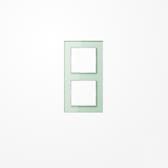 Jung AC582GLWMT Glasrahmen 2fach, senkrechte und waagerechte Montage, Glas, A CREATION, mattweiß