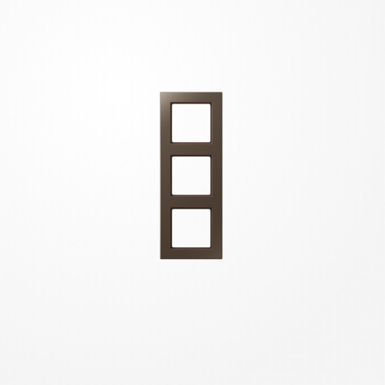Jung AC583MO Rahmen 3fach, senkrechte und waagerechte Montage, Duroplast lackiert, A CREATION, mokka