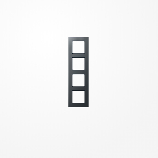 Jung AC584BFANM Rahmen 4fach, senkrechte und waagerechte Montage, Thermoplast lackiert, A CREATION, anthrazit matt