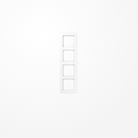 Jung AC584BFWW Rahmen 4fach, senkrechte und waagerechte Montage, Thermoplast, A CREATION, alpinweiß