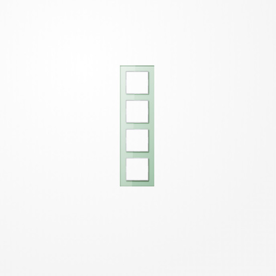 Jung AC584GLWMT Glasrahmen 4fach, senkrechte und waagerechte Montage, Glas, A CREATION, mattweiß