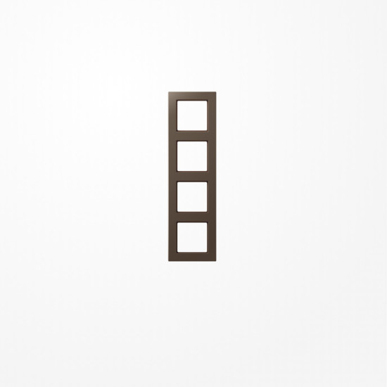 Jung AC584MO Rahmen 4fach, senkrechte und waagerechte Montage, Duroplast lackiert, A CREATION, mokka