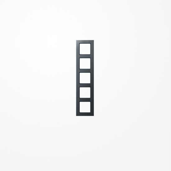 Jung AC585BFANM Rahmen 5fach, senkrechte und waagerechte Montage, Thermoplast lackiert, A CREATION, anthrazit matt