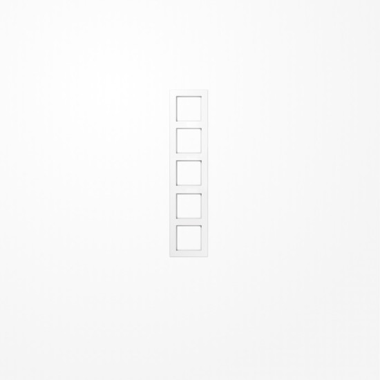 Jung AC585WW Rahmen 5fach, senkrechte und waagerechte Montage, Duroplast, A CREATION, alpinweiß