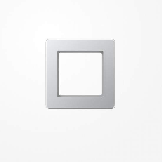 Jung AF581BFAL Rahmen 1fach, senkrechte und waagerechte Montage, Thermoplast lackiert, A FLOW, aluminium