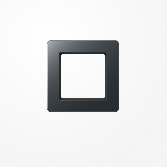 Jung AF581BFANM Rahmen 1fach, senkrechte und waagerechte Montage, Thermoplast lackiert, A FLOW, anthrazit matt