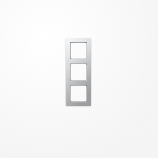 Jung AF583BFAL Rahmen 3fach, senkrechte und waagerechte Montage, Thermoplast lackiert, A FLOW, aluminium