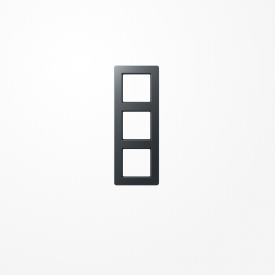 Jung AF583BFANM Rahmen 3fach, senkrechte und waagerechte Montage, Thermoplast lackiert, A FLOW, anthrazit matt