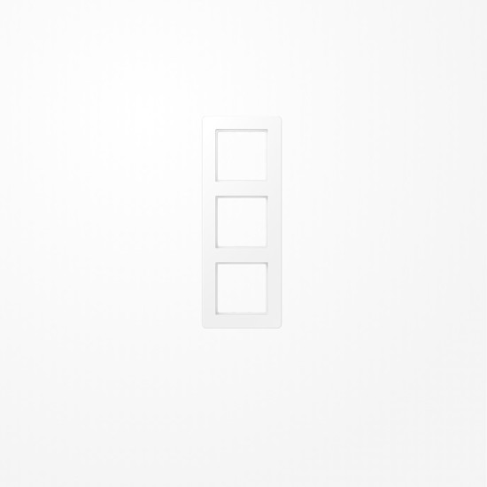 Jung AF583BFWWM Rahmen 3fach, senkrechte und waagerechte Montage, Thermoplast lackiert, A FLOW, schneeweiß matt