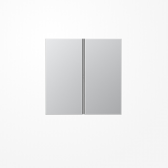 Jung AL2402TSA Tastensatz 2fach, F40, Serie LS, Aluminium