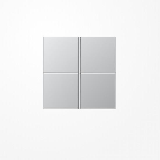 Jung AL2404TSA Tastensatz 4fach, F40, Serie LS, Aluminium