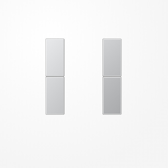 Jung AL2502TSA Tastensatz 2fach, F50, Serie LS, Aluminium