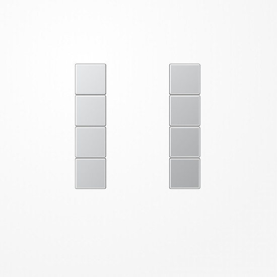 Jung AL2504TSA Tastensatz 4fach, F50, Serie LS, Aluminium