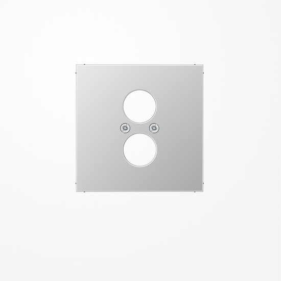 Jung AL2962-2 Abdeckung für 2 Rundsteckverbinder bis 18,5mm Ø  2fach, Serie LS, Aluminium