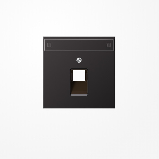 Jung AL2969-1NAUAD Abdeckung für IAE/UAE-Anschlussdosen, 1x8-polig, mit Schriftfeld, Serie LS, dark (lackiertes Aluminium)