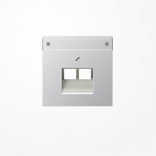 Jung AL2969-2NAUA Abdeckung für IAE/UAE-Anschlussdosen, 2x8-polig, mit Schriftfeld, Serie LS, Aluminium