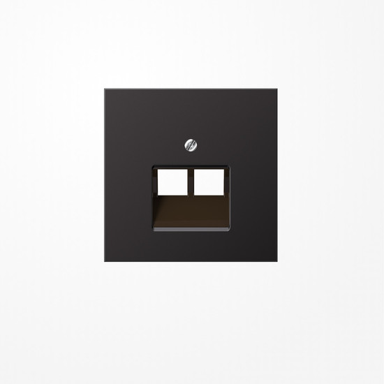 Jung AL2969-2UAD Abdeckung für IAE/UAE-Anschlussdosen 2x8-polig, Aluminium lackiert, Serie LS, dark