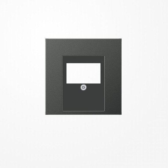 Jung AL2969TAN Abdeckung für TAE-Anschlussdosen 1fach, Aluminium lackiert, Serie LS, anthrazit