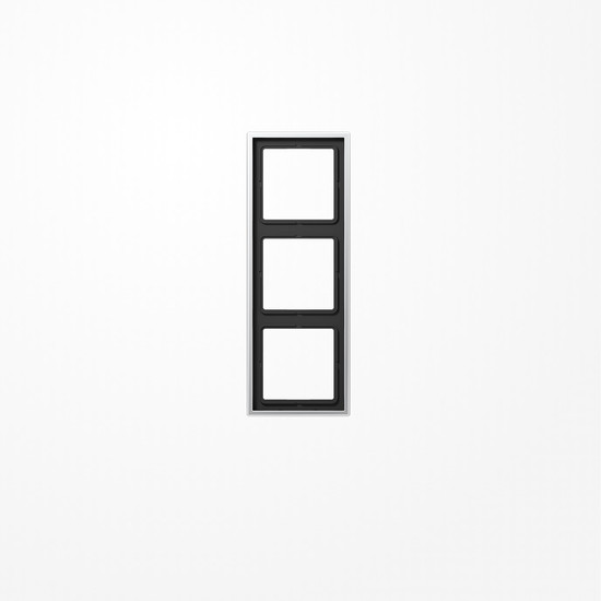 Jung AL2983 Rahmen 3fach, senkrechte und waagerechte Montage, LS 990, Aluminium