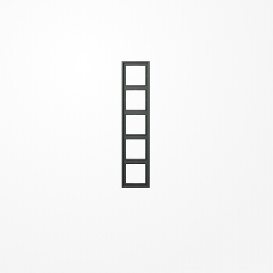 Jung AL2985AN Rahmen 5fach, senkrechte und waagerechte Montage, Aluminium lackiert, LS 990, anthrazit (lackiertes Aluminium)