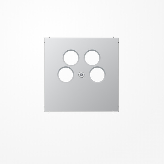 Jung AL2990-4SAT2 Abdeckung für 4-Loch SAT-TV-Steckdose (Axing) 4fach, Serie LS, Aluminium