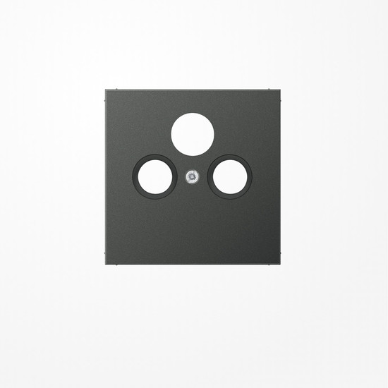 Jung AL2990SATAN Abdeckung für Universal-Sat/BK-Dosen 1fach, Aluminium lackiert, Serie LS, anthrazit