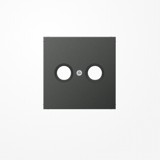 Jung AL2990TVAN Abdeckung für Antennendosen 1fach, Aluminium lackiert, Serie LS, anthrazit