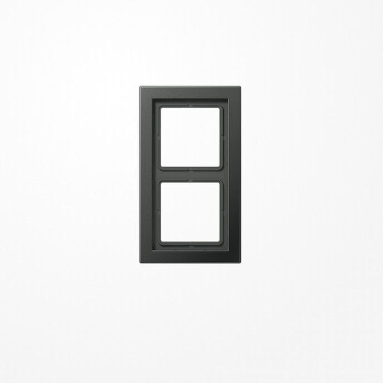 Jung ALD2982AN Rahmen 2fach, senkrechte und waagerechte Montage, Aluminium lackiert, LS-DESIGN, anthrazit (lackiertes Aluminium)