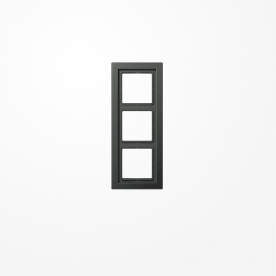 Jung ALD2983AN Rahmen 3fach, senkrechte und waagerechte Montage, Aluminium lackiert, LS-DESIGN, anthrazit (lackiertes Aluminium)