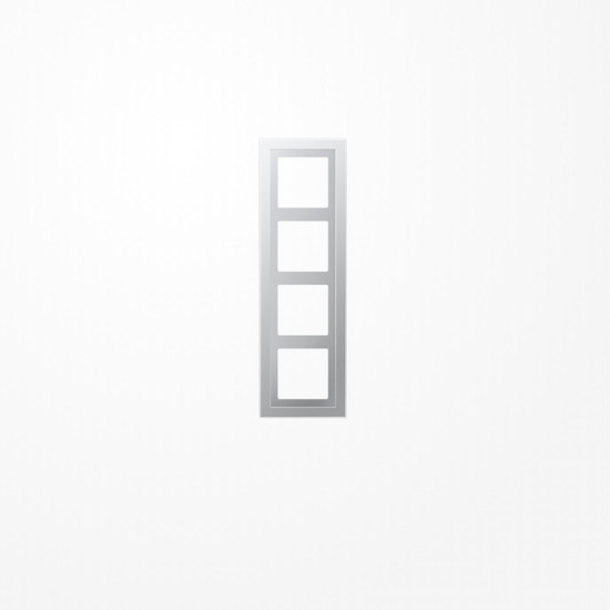 Jung ALD2984-L Rahmen 4fach, senkrechte und waagerechte Montage, Duroplast lackiert, LS-DESIGN, Aluminium (lackiert)