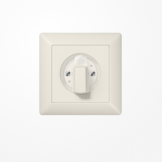 Jung AS1541 Abdeckung für Drehschalter, mit Rahmen, Serie AS, weiß