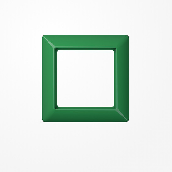 Jung AS581BFGN Rahmen 1fach, senkrechte und waagerechte Montage, Thermoplast, AS 500, grün (für SV)