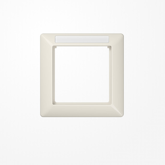 Jung AS581BFINA Rahmen 1fach, mit Fenster (sprühnebeldicht), senkrechte und waagerechte Montage, Thermoplast, AS 500, weiß