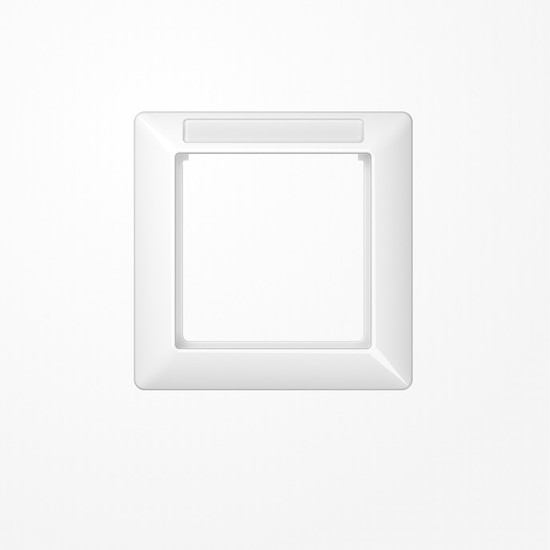 Jung AS581BFINAWW Rahmen 1fach, mit Fenster (sprühnebeldicht), senkrechte und waagerechte Montage, Thermoplast, AS 500, alpinweiß