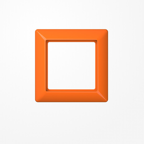 Jung AS581BFO Rahmen 1fach, senkrechte und waagerechte Montage, Thermoplast, AS 500, orange (für ZSV)