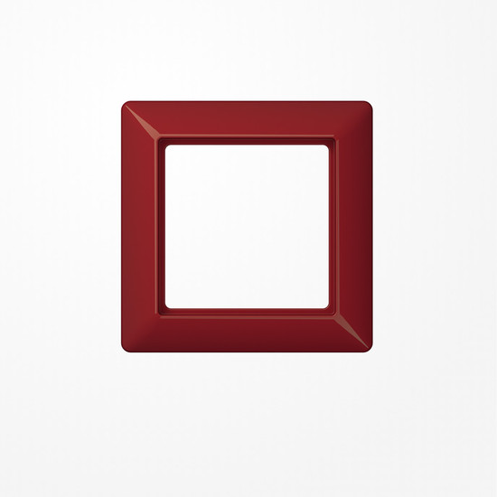 Jung AS581BFRT Rahmen 1fach, senkrechte und waagerechte Montage, Thermoplast, AS 500, rot