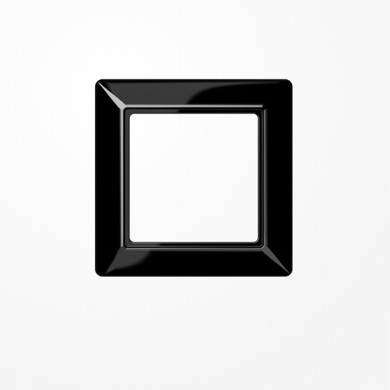 Jung AS581SW Rahmen 1fach, senkrechte und waagerechte Montage, Duroplast, AS 500, schwarz