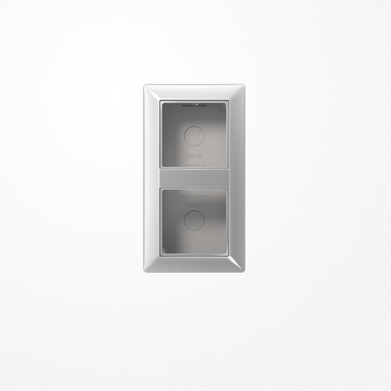 Jung AS582AAL Aufputz-Kappe 2fach, Duroplast lackiert, Serie AS, aluminium