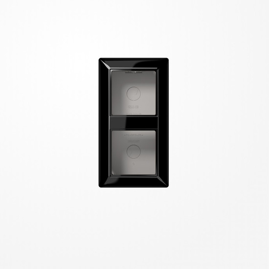 Jung AS582ASW Aufputz-Kappe 2fach, Duroplast, Serie AS, schwarz