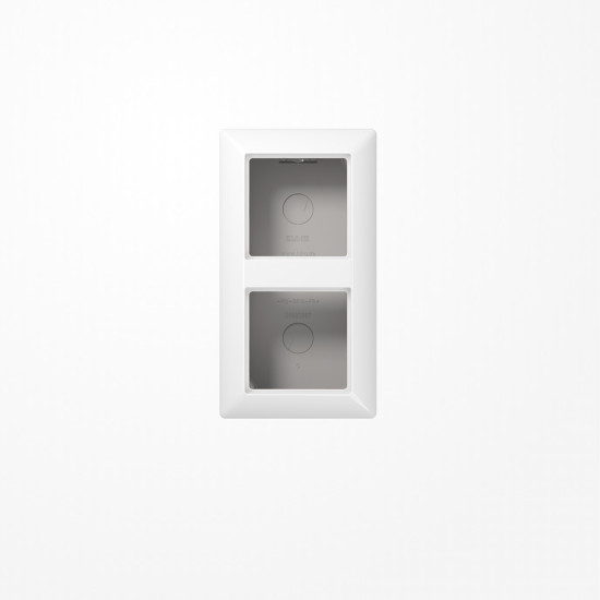 Jung AS582AWW Aufputz-Kappe 2fach, Duroplast, Serie AS, alpinweiß