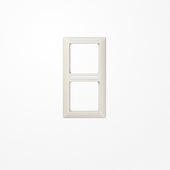 Jung AS582BFINA Rahmen 2fach, mit Fenster (sprühnebeldicht), senkrechte Montage, Thermoplast, AS 500, weiß